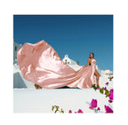 Fuchsia Long Satin Dress for Photoshoots, Beach, Weddings & Special Occasions – Floor-Length, Convertible Maxi Gown