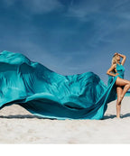 Custom Satin Flying Maxi Dress