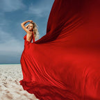 Red Flying Dress Flying Dress for Photoshoot Long Flying Dress