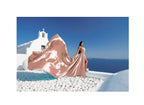 Fuchsia Long Satin Dress for Photoshoots, Beach, Weddings & Special Occasions – Floor-Length, Convertible Maxi Gown