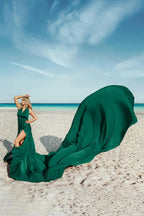 Sage Green Flying Dress For Photoshoot Long Flowing Dress Flying
