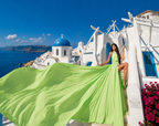 Flying Dress for Photoshoot, Santorini Flying Dress