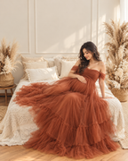 Mommy & Me Photo Shoot Gown | Matching Mother Daughter Net Dresses | Elegant Net Party Dresses