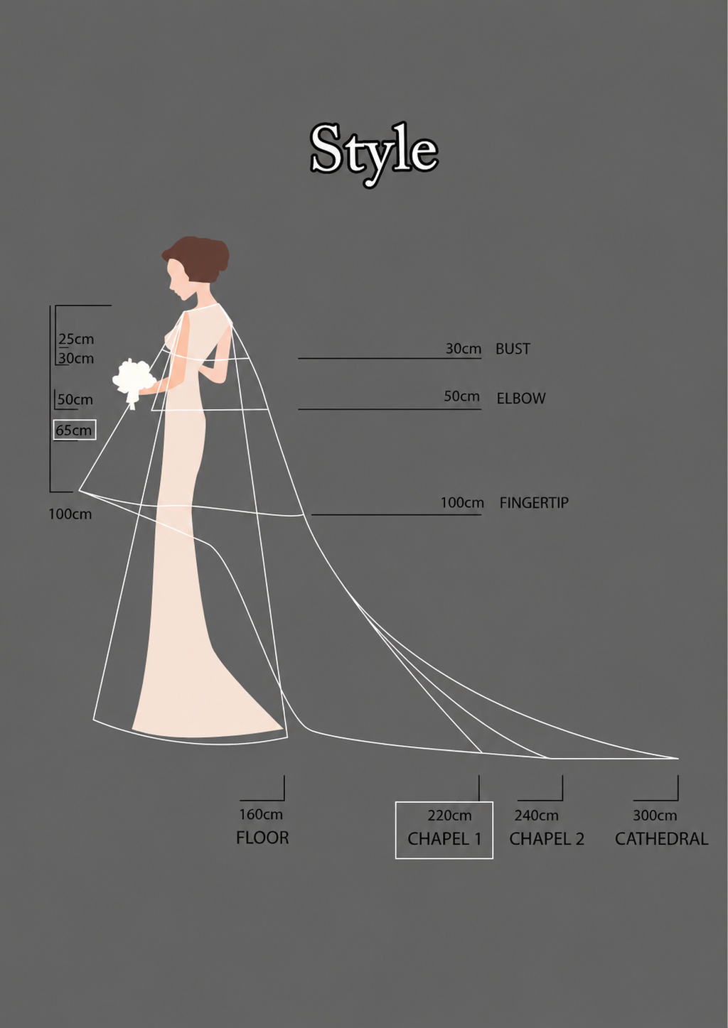 White Tulle Bridal Gown with Ruffle Sleeves & Long Train | Wedding Dress