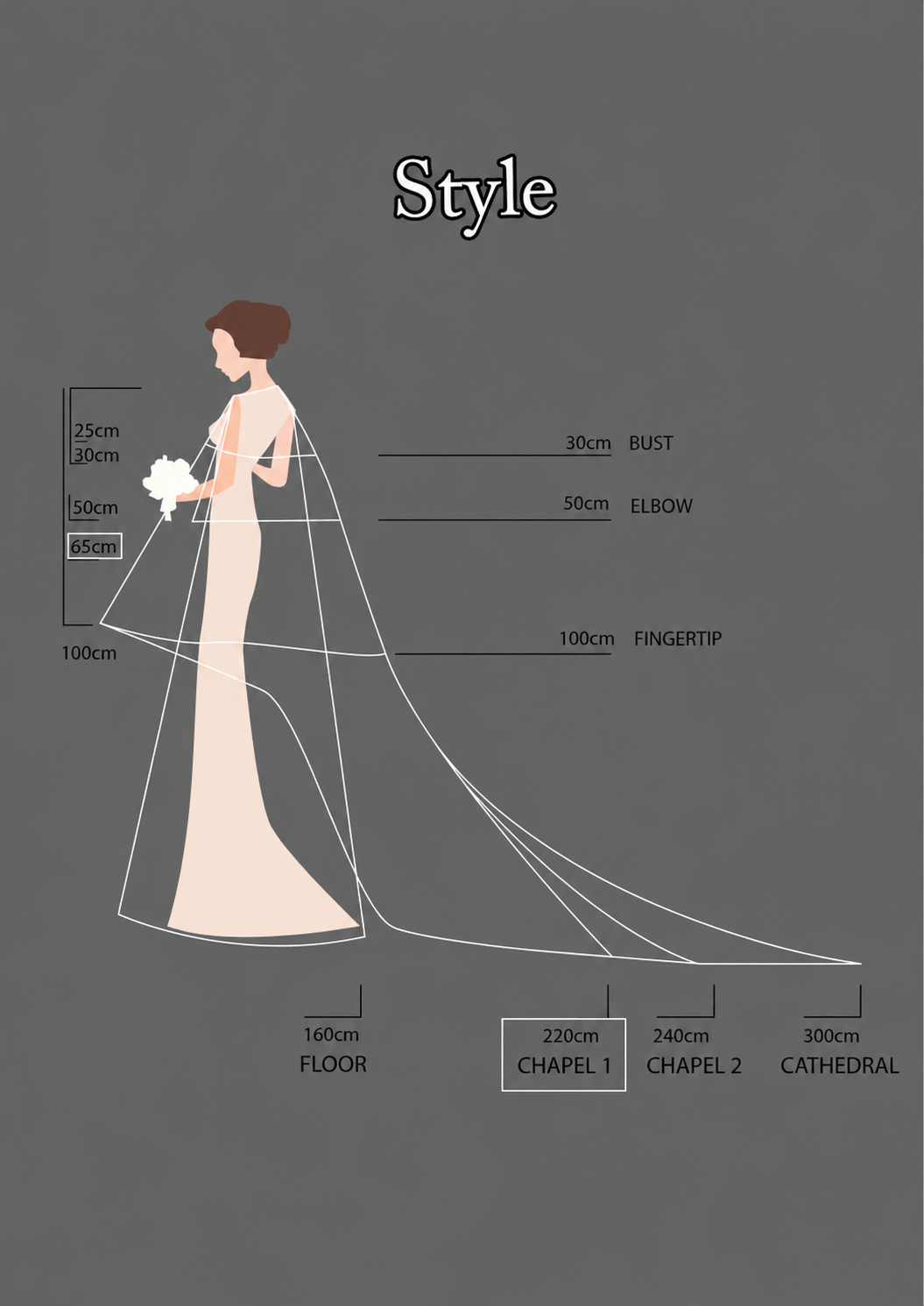 White Tulle Bridal Gown with Ruffle Sleeves & Long Train | Wedding Dress