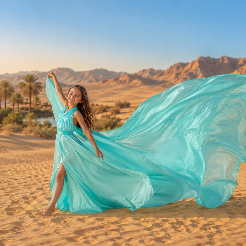 Kids Flying Dress | Girls’ Long Gown Party Dress For Girl's