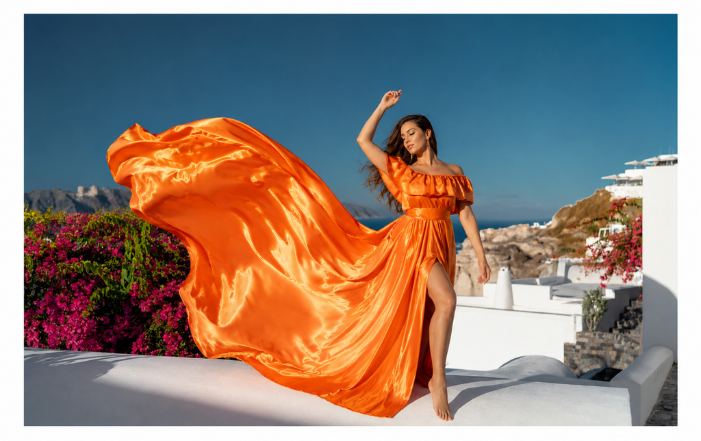 Flying Dress for Photoshoot - Long Train Dress