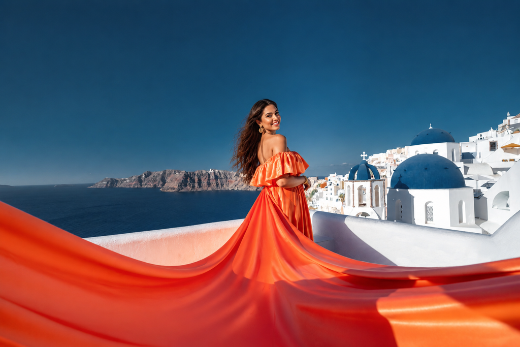 Flying Dress for Photoshoot - Long Train Dress