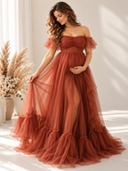 Mommy & Me Photo Shoot Gown | Matching Mother Daughter Net Dresses | Elegant Net Party Dresses