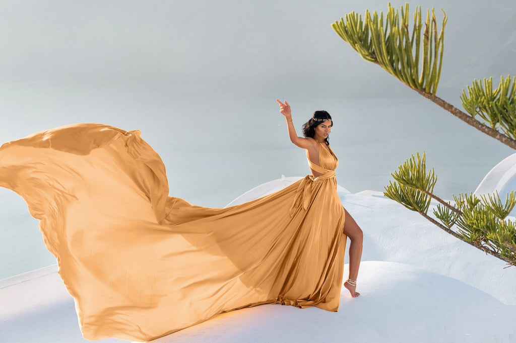 Santorini Flying Dress - Photography Dress - Engagement Dress