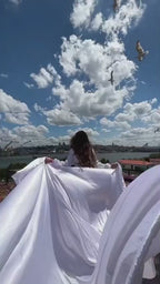 Flying Dress For Photoshoot, Santorini Flying Dress