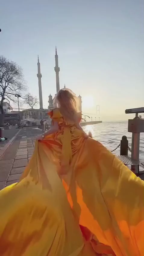 Flying Dress for Photoshoot - Long Train Dress