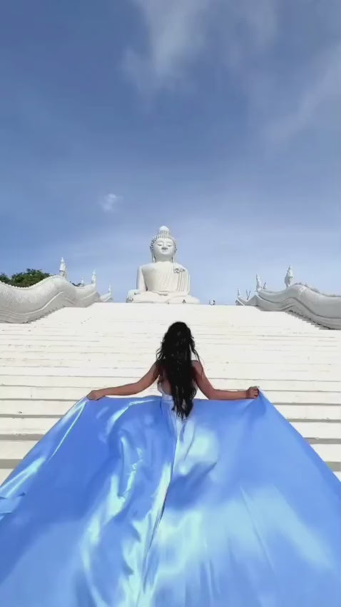 Santorini Flying Dress for Photoshoot, Long Flying Dress