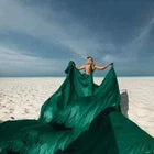 Purple Flying Dress for Photoshoot - Satin Flying Dress - Infinity Long Dress