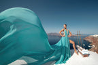 Satin Flying Dress Engagement Dress | Satin Long Train Dress